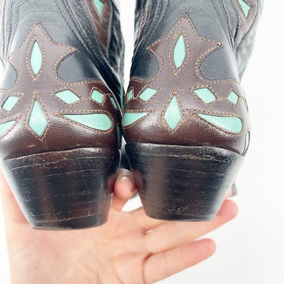 Old Gringo Black Brown Turquoise Monarca Butterfly Western Cowgirl Boot size 7 - Picture 8 of 12